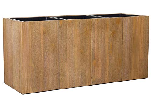 Vivanno Pflanzkübel Pflanztrog Holz Maxi Braun (45x95x33) von Vivanno