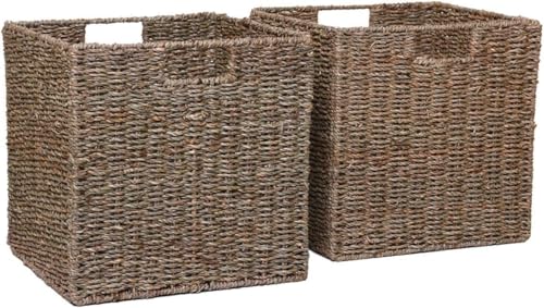 2 Regalkorb Schrankkorb Seegras für Ikea Kallax/Expedit natur von VIVANNO