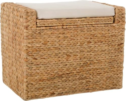 VIVANNO Sitzhocker aus Wasserhyazinthe Mono Plus, 57 cm breit, Natur von VIVANNO