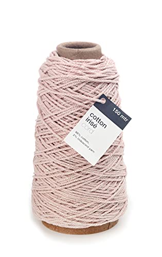 Vivant Kordel Cotton Irisé Cord 150m x 3mm. Baumwolle mit Irisierend Akzente Bastelschnur Dekoration DIY Kunstgewerbe Deko Ideal zum Handarbeiten, Geschenke Weihnachten fine rosa von Vivant