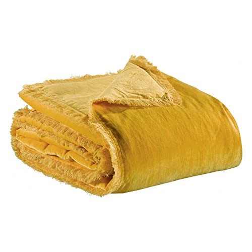 Vivaraise Einfarbige Decke Fara 135 X 200 currygelb 135 x 200 cm Vivaraise Einfarbige Decke Fara 135 X 200 currygelb 135 x 200 cm von Vivaraise