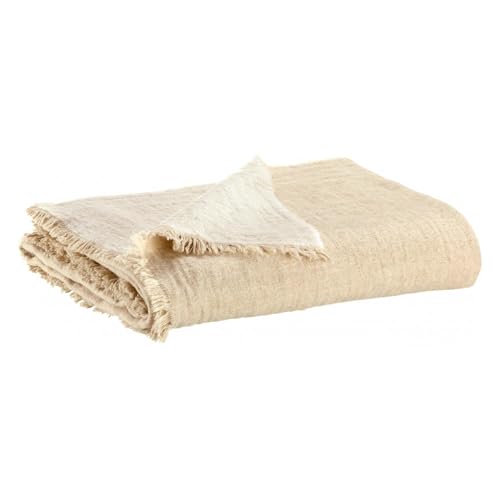 Vivaraise Recycelte Decke Bruna Elfenbein 130 x 180 cm von Vivaraise