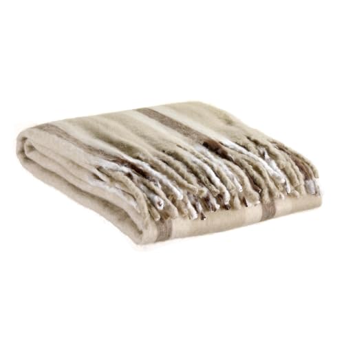 Vivaraise Recycelte einfarbige Decke Isabel Wolke 130 x 160 cm von Vivaraise