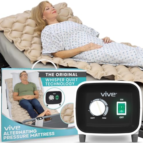 Alternating Pressure Mattress by Vive - Includes Electric Pump & Mattress Pad - Best Inflatable Bed Pad for Pressure Ulcer and Pressure Sore Treatment - Fits Standard Hospital Beds von Vive