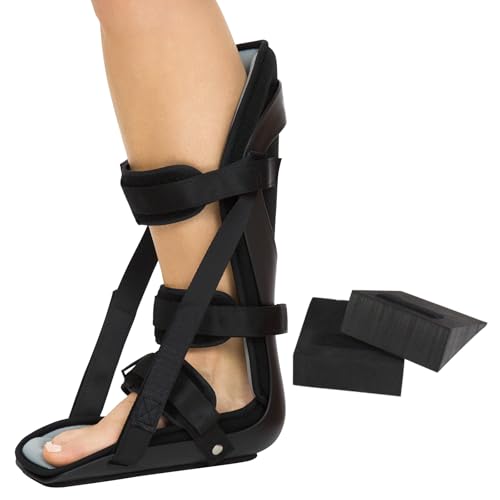 Vive Harte Plantarfasziitis-Nachtschiene und Triggerpunkt-Spike – Stabilisator-Bandage lindert Entzündungen – Fußstützstiefel mit verstellbaren Klettbändern zur Schmerzlinderung der Achillessehne von Vive