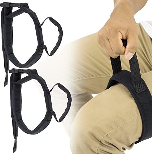 Vive Oberschenkelhebergurt (2er-Pack) – Klimmzughilfeband – Medizinisches Gerät gepolstertes Handgelenkwerkzeug für Beinbewegungen – Transfergerät für eingeschränkte Mobilität, Knieerholung – für von Vive