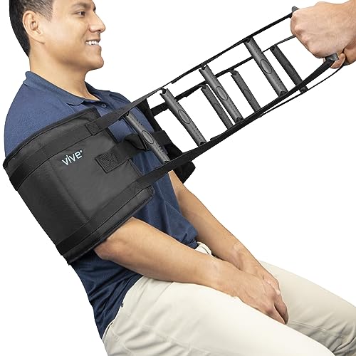 Vive Transferschlinge – gepolsterter Assistenz-Ganggurt – robuster Patientenlift mit Gurten – Mobilitäts-Steh- und Hebehilfe für Behinderte, ältere Menschen, Senioren, Verletzte – sicher vom Bett und Vive Transferschlinge – gepolsterter Assistenz-Ganggurt – robuster Patientenlift mit Gurten – Mobilitäts-Steh- und Hebehilfe für Behinderte, ältere Menschen, Senioren, Verletzte – sicher vom Bett und von Vive