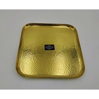 Handgemachtes Gehämmertes Vintage Serviertablett Aus 100% Messing, Traditionelles Messingtablett, Antikes Messingtablett Und Auch von Vivekartgallery