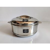 Handmade Pure 100% Edelstahl Runde 3000 Ml Brotkasten, Hot Pot Case Rolle, Chapati Servierbox, Reis Servierbox & Auch Geschenk-Set von Vivekartgallery
