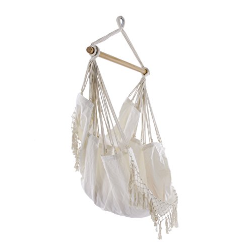 Vivere B500 Hängematte Sessel Baumwolle, Natural, 76x61x183 cm von Vivere
