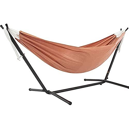 Vivere C8SUNCO Sunbrella®-Hängematte mit Gestell Coral (8 Fuß) von Vivere