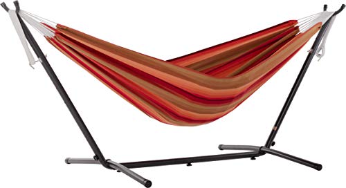 Vivere C8SUNSU Sunbrella®-Hängematte mit Gestell Sunset (8 Fuß) von Vivere