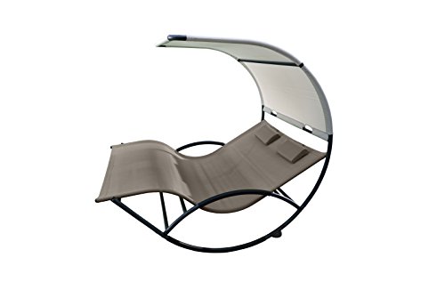 SCHAUKELSTUHL 2 Personen - Aluminium, braun 155 x 137 x 160 cm von Vivere