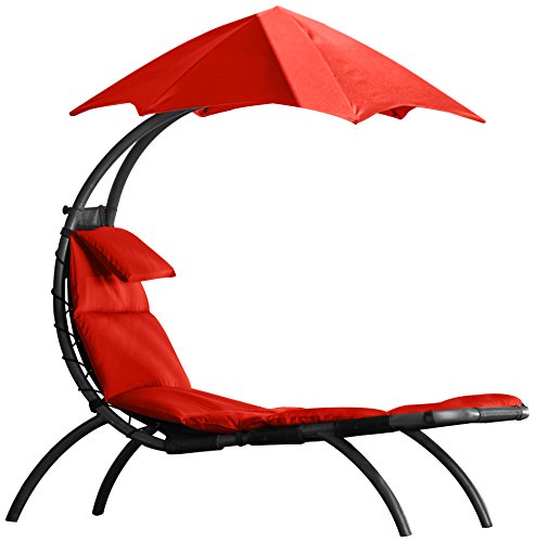 Vivere DRMLG-CR Der Original Traum-Lounger Polyester, Rot von Vivere