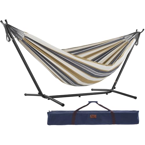Vivere Doppel Baumwolle Hängematte mit Hängemattengestell 250 cm, Wüstenmond, Desert Moon Vivere Doppel Baumwolle Hängematte mit Hängemattengestell 250 cm, Wüstenmond, Desert Moon von Vivere