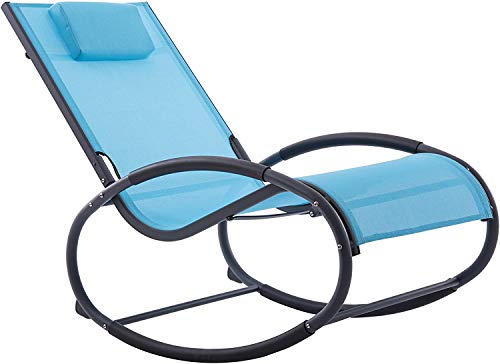 Vivere WAVEROCK1-OB Sessel, Ozeanblau auf Mattgrau von Vivere