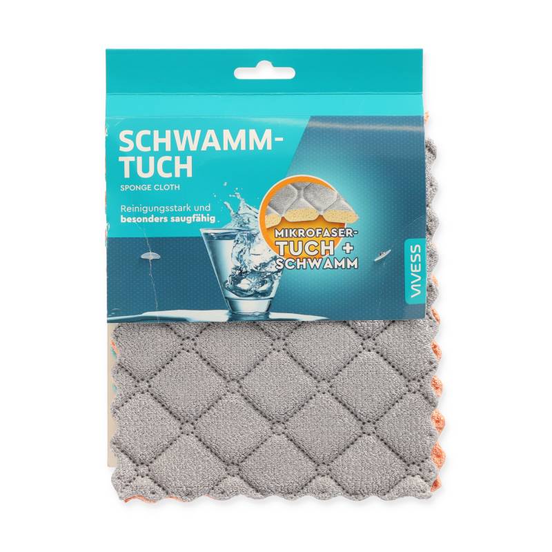 Vivess 2in1-Reinigungstuch bunt sortiert 17 x 20 cm 3 Stück von Vivess