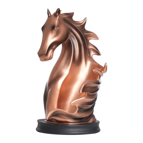 Vivhctora Weinflaschenhalter, Pferd Statue Weinregal, Weinlagerungsregal,lustig - Meeresschildkröte Deko Figur Handbemalt Bar Weinzubehör für Schlafzimmer, Wohnzimmer, Küchen, Hotels (Rot-Kupfer) von Vivhcotra
