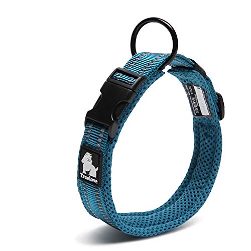 Vivi Bear Gepolstertes Hundehalsband mit reflektierenden 3M-Nachtsicht-Streifen, weiches, atmungsaktives Material, verstellbar, für kleine / mittlere / große Hunde von Vivi Bear