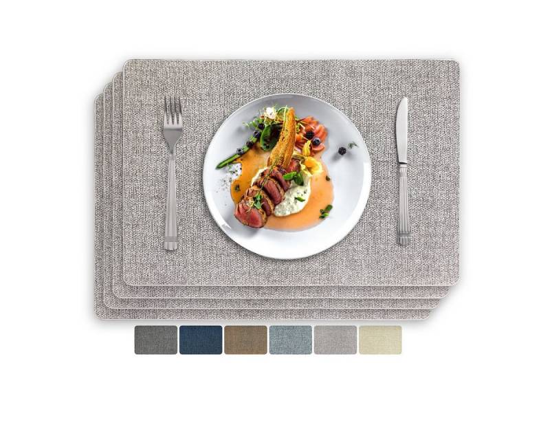 Vivi Idee Platzset Tischset Tischmatte Kunstleder, abwischbar wasserdicht Anti-Rutsch, Hitzebeständig beidseitig, 45 x 30 cm, 4er Set Vivi Idee Platzset Tischset Tischmatte Kunstleder, abwischbar wasserdicht Anti-Rutsch, Hitzebeständig beidseitig, 45 x 30 cm, 4er Set von Vivi Idee