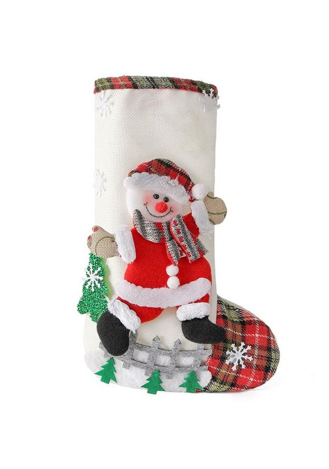 Vivi Idee Nikolausstiefel Nikolausstrumpf Groß 31cm, Weihnachtsstrumpf Weihnachtssocken Christmas Kamin deko von Vivi Idee