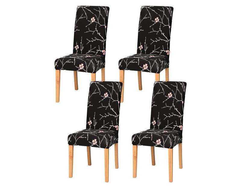 Vivi Idee Stuhlbezug Stuhlhussen 4/6er Set Spannbezug für Esszimmerstühle Schwingstuhl, Elastische Waschbar Hochzeit Büro Partys Deko von Vivi Idee