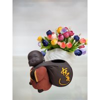 Sukkulenten Keramik Übertopf Blumentopf Kaktus Handgemachter Indoor Töpfe Mini Buddha Mönch Blumenvase von ViviCorner2020