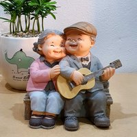 statue Der Großeltern, Die Gitarre Spielen Beste Geschenke Für Opa Mann Und Frau Großeltern Figur Ältere Eltern von ViviCorner2020