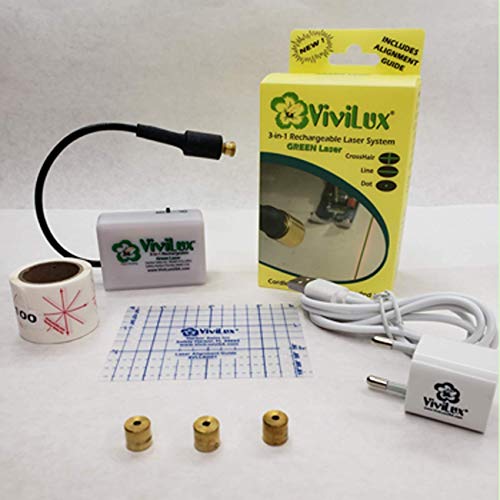 ViviLux 3-in-1 Green Laser System for Sewing, Quilting, and Crafts w Hook and Loop Tape EU Plug von ViviLux
