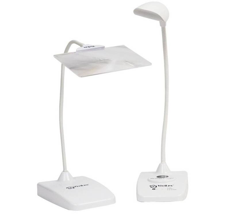 ViviLux Arbeitslicht ViviLux Hobby Leuchte aufladbar mit Induktionsladegerät mit Lupe von ViviLux