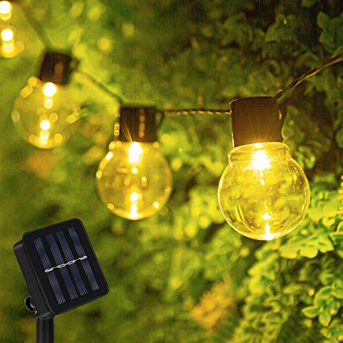 Solar Lichterkette Außen, 3.5M 10er LED Aussen Solar Glühbirnen Lichterkette, 8 Modi Wasserdicht IP65 Solarbetriebene Lichterkette, Warmweiß Garten Lichterkette Beleuchtung für Party Garten Hof Balkon von Vivibel