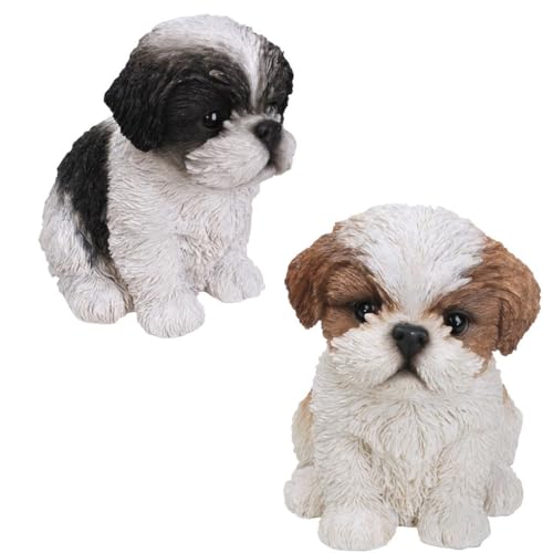 Vivid Arts Hundefigur Shih Tzu Welpe, Pet Pals, Braun / Weiß von Vivid Arts