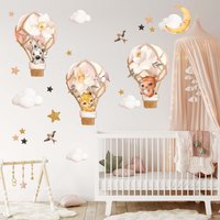 Heißluftballon Wandtattoo, Kinderzimmer Wandsticker Personalisiert Mit Deinem Namen von VividCustomPrints