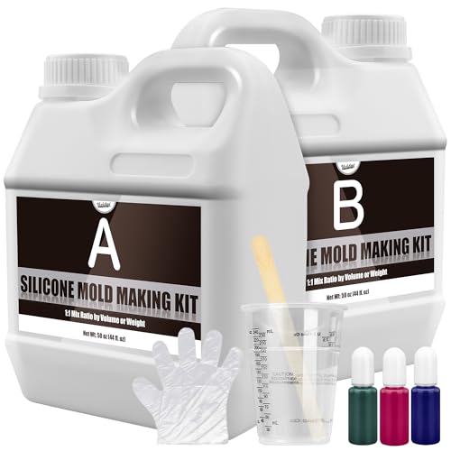 Silikonformen Herstellung Kit - 2,835.0 g / 2.6L Translucent Liquid Silicone Rubber for Mold Making Elastic 1:1 Mixing Ratio Fast Curing Moulding Silicone for Casting, DIY Resin Mould, Candle Mould Silikonformen Herstellung Kit - 2,835.0 g / 2.6L Translucent Liquid Silicone Rubber for Mold Making Elastic 1:1 Mixing Ratio Fast Curing Moulding Silicone for Casting, DIY Resin Mould, Candle Mould von Vividye