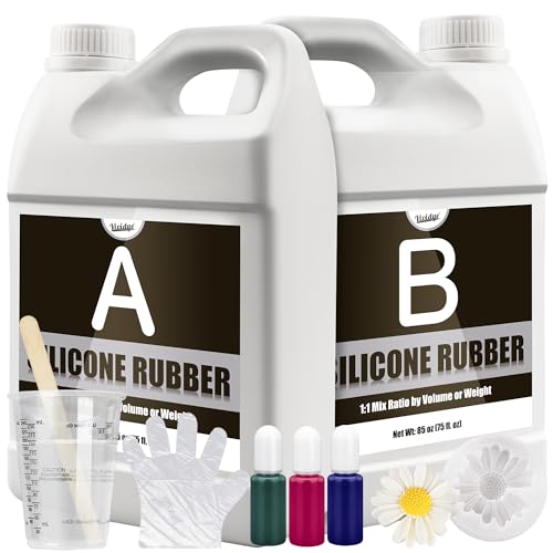 Silikonformen Herstellung Kit - 4,819.4 g / 4.4L Translucent Liquid Silicone Rubber for Mold Making Elastic 1:1 Mixing Ratio Fast Curing Moulding Silicone for Casting, DIY Resin Mould, Candle Mould Silikonformen Herstellung Kit - 4,819.4 g / 4.4L Translucent Liquid Silicone Rubber for Mold Making Elastic 1:1 Mixing Ratio Fast Curing Moulding Silicone for Casting, DIY Resin Mould, Candle Mould von Vividye