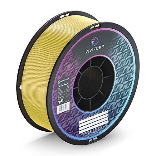 Viviform VF-PLA204 Filament für 3D Drucker | 1kg Rolle | ∅1,75mm +/- 0,03mm | Gelb Transparent von Viviform