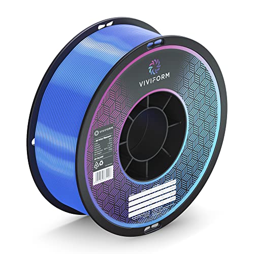 Viviform silk PLA Filament für 3D Drucker | 1kg Rolle | ∅1,75mm +/- 0,03mm | Blau, VF-PLA411 von Viviform