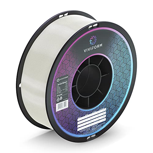 Viviform silk PLA Filament für 3D Drucker | 1kg Rolle | ∅1,75mm +/- 0,03mm | Weiß von Viviform