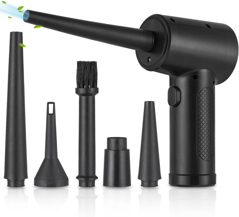 Vivitar Akku-Handstaubsauger Druckluftspray Luftreinigungspistole 51000u/min Kabelloser Reiniger, 51000 U/min Luftgebläse mit 5 austauschbaren Düsen - Kein Staubsauger, Schnelllade-Luftgebläse 3 Stufen zur Regulierung der Luftstärke, LED-Bildschirm, Luftgebläse für PCs, Tastaturen, Kameras, Sofas, Tierhaare, Autos von Vivitar