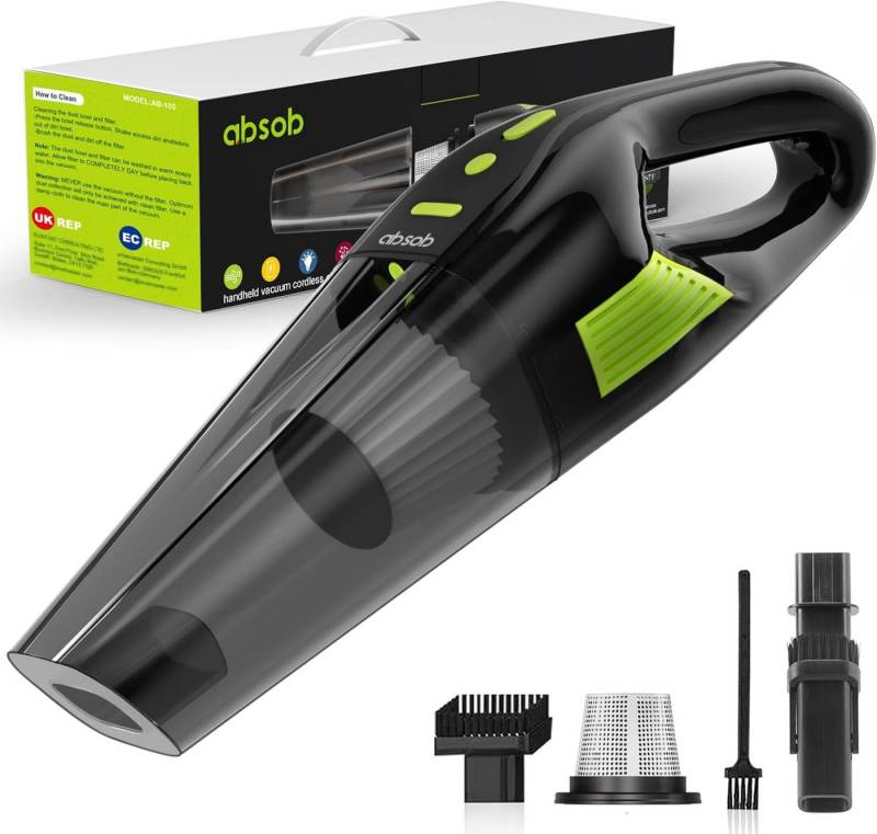 Vivitar Akku-Handstaubsauger mit starker Saugkraft, LED-Beleuchtung & waschbarem HEPA-Filter, Tragbarer Handstaubsauger für Auto, Haus, Tierhaare Wiederaufladbarer Vivitar Akku-Handstaubsauger mit starker Saugkraft, LED-Beleuchtung & waschbarem HEPA-Filter, Tragbarer Handstaubsauger für Auto, Haus, Tierhaare Wiederaufladbarer von Vivitar