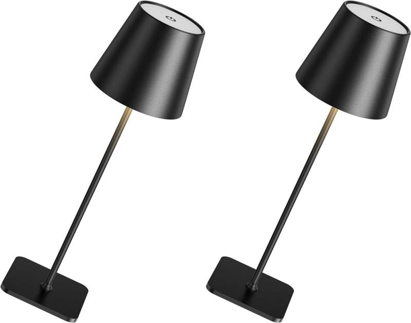 Vivitar LED Tischleuchte mit 3 Farbtemperaturen -Wiederaufladbar,Touch-Dimmer,IP54 Wasserdicht, LED fest integriert, Aufladbar per USB-C, Kaltweiß, Neutralweiß, Warmweiß, 5700K weißes Licht, 4000K natürliches Licht, 2700K warmes Licht, 38 cm, 0,75kg, Modernes Aluminium Design, IP54 für Außen-Innenbereich von Vivitar