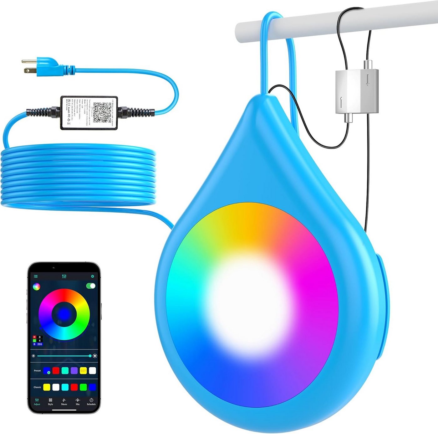 Vivitar Pool-Lampe 15W Poolbeleuchtung IP68 Wasserdicht & Dimmbar mit Magnet, LED fest integriert, RGB, APP-Steuerung - Farbwechselnde RGB-LED-Poolbeleuchtung für pool Vivitar Pool-Lampe 15W Poolbeleuchtung IP68 Wasserdicht & Dimmbar mit Magnet, LED fest integriert, RGB, APP-Steuerung - Farbwechselnde RGB-LED-Poolbeleuchtung für pool von Vivitar