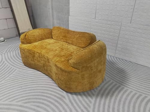 VivoLiving Rahmenloses Zweisitzer-Sofa aus Stoff mit reinem Schaumstoff – vakuumverpackt und platzsparend von VivoLiving