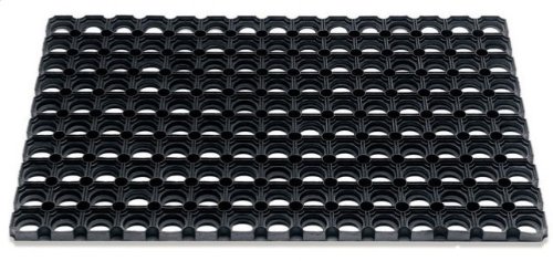 Vivol 10 Gummi Ringmatte 50x80 cm Schwarz - Fußmatte für außen im Garten oder an der Hintertür - Gummimatten aussen im verschiedenen größen erhältlich von Vivol
