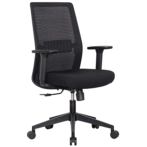 Vivol Ergonomischer Bürostuhl Napoli Schwarz - Ergonomic Office Chair mit Flexibler Rückenlehne und Sitztiefenverstellung für Office und Arbeitszimmer von Vivol