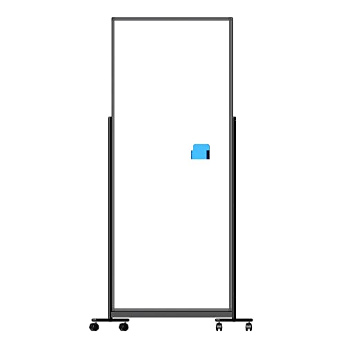 Vivol Mobile Trennwand Whiteboard 200x90cm - Doppelseitig und Magnetisch (Schwarz) von Vivol
