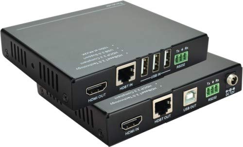 Vivolink - HDBaset Extender + RS232 + USB Transmitter/Receiver HDMI USB, tpuh451, BT150P (USB-Sender/Receiver, bidirektionaler USB, RS232, 3 x USB 2.0 und CEC, ein Kapsel, HDMI 1.4 und HDCP2.2) von Vivolink