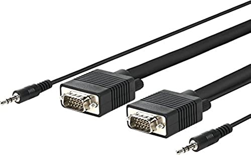 VivoLink provgas15 15 m VGA (D-Sub) + 3.5 mm VGA (D-Sub) + 3.5 mm schwarz VGA-Kabel VGA-Kabel (VGA (D-Sub), VGA (D-Sub) + 3.5 mm + 3.5 mm, männlich, männlich, gerade, gerade) von Vivolink