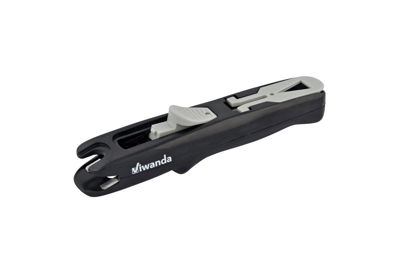 Viwanda Handtacker Papier Clipper Eric Schwarz - Klammerspender mit 100 Stück 6.4mm Clips, (Spar Set, 1 tlg) von Viwanda