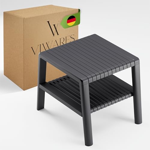 Viwares Kunststofftisch für Garten und Balkon - Robuster, Leichter und Wetterfester Terrassentisch - Perfekt für Innen- und Außenbereiche 54 x 43 x 43cm Viwares Kunststofftisch für Garten und Balkon - Robuster, Leichter und Wetterfester Terrassentisch - Perfekt für Innen- und Außenbereiche 54 x 43 x 43cm von Viwares